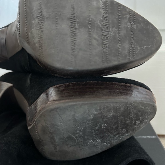 Stuart Weitzman platform boots 36.5 black with wooden heel - Picture 8 of 10